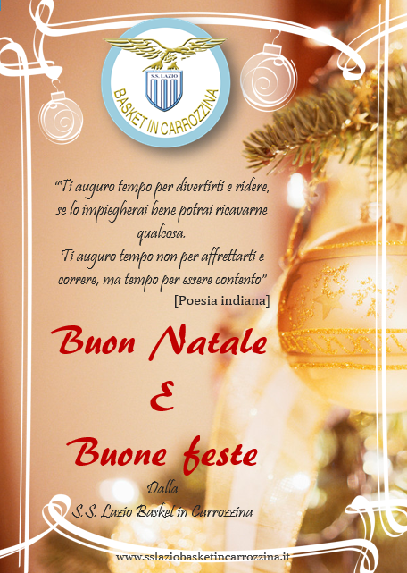 Buon Natale E Buone Feste.Auguri Di Buon Natale E Buone Feste Ss Lazio Basket In Carrozzina